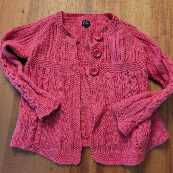 Mini boden lambswool girls sweater in pink 7 to 8 year olds